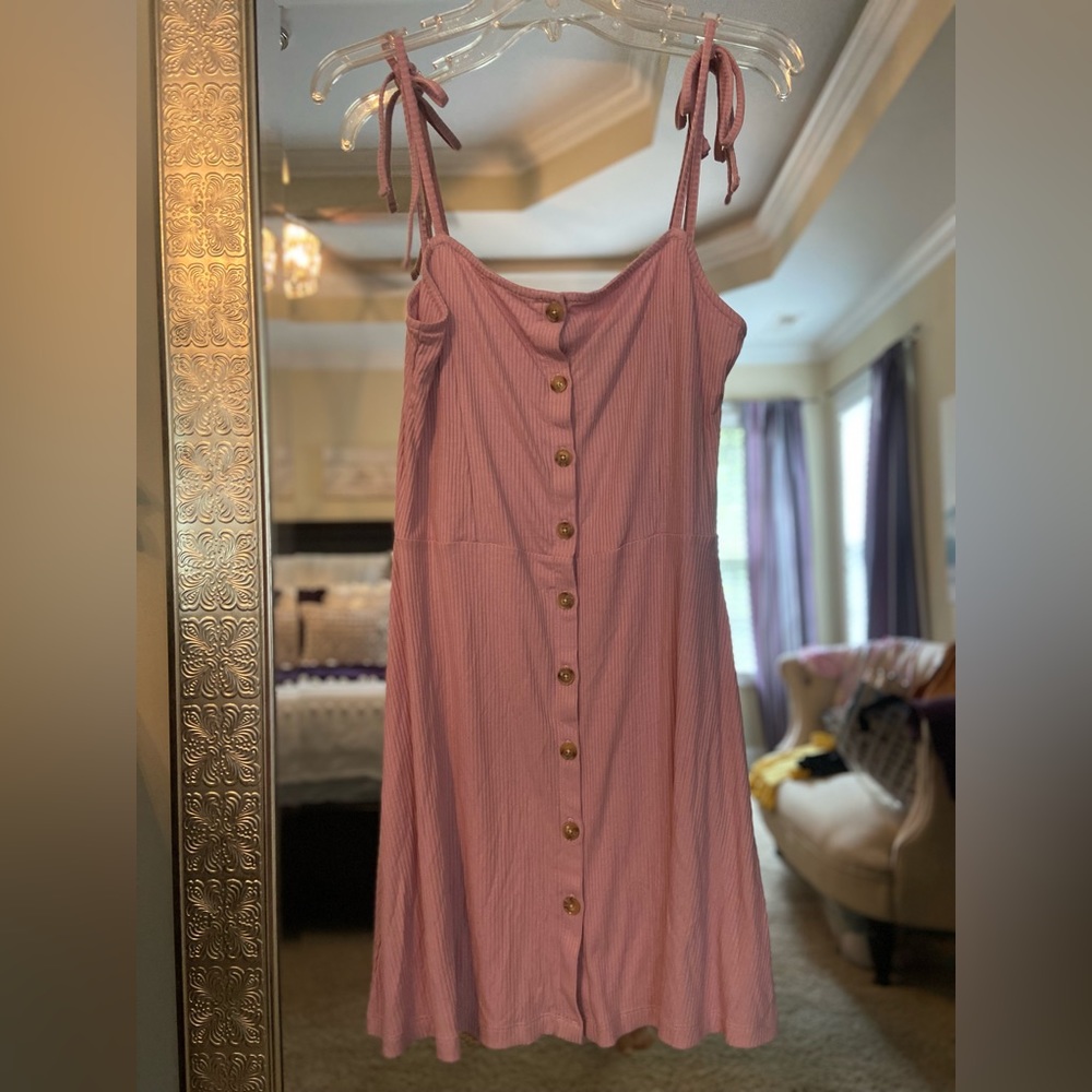 🆕• TOPSHOP • tie shoulder ribbed mini dress - Picture 5 of 8